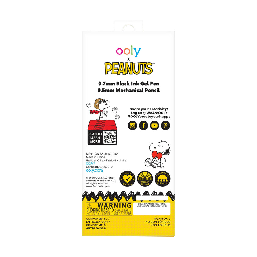 OOLY x Peanuts Gel Pen and Mechanical Pencil - Set of 2