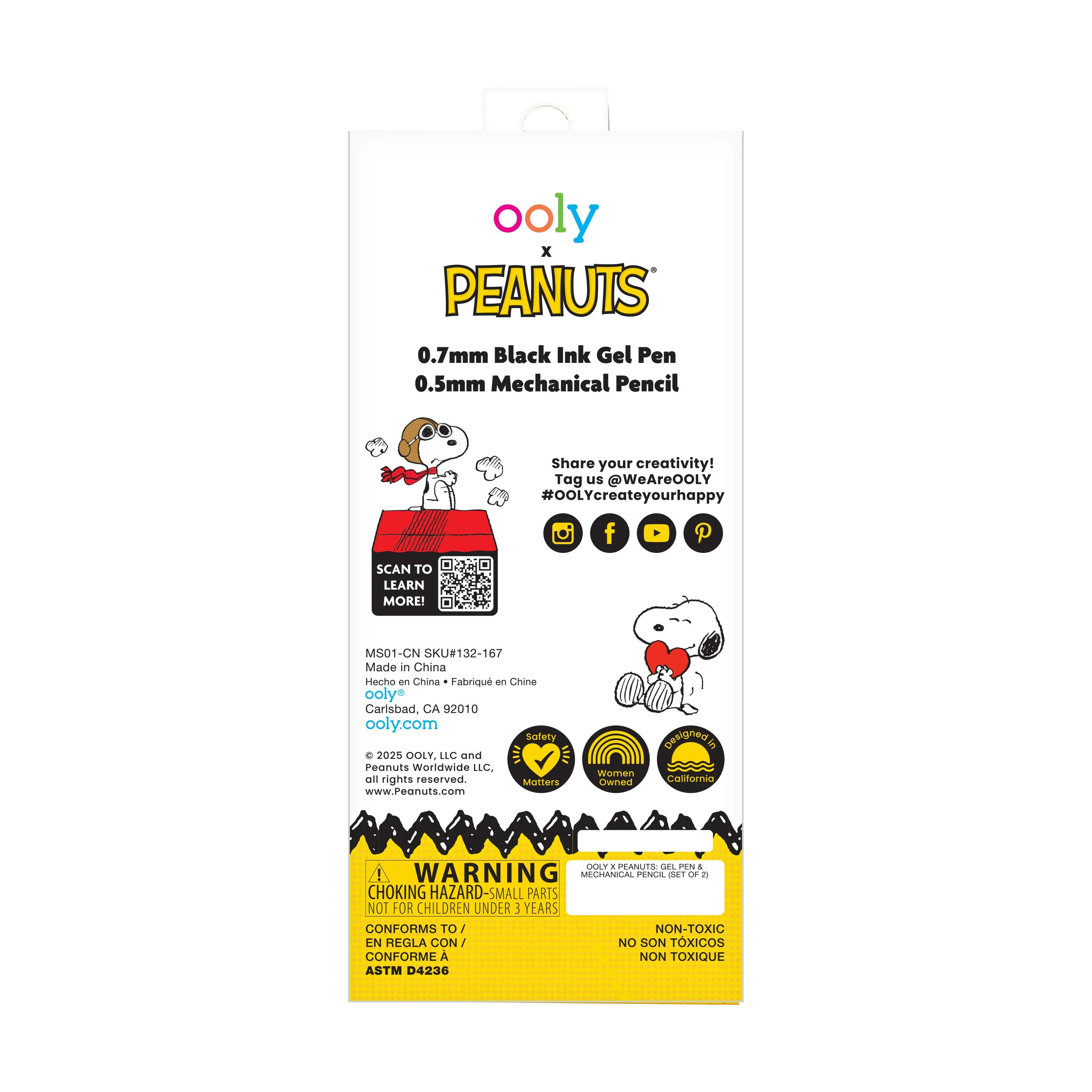 OOLY x Peanuts Gel Pen and Mechanical Pencil - Set of 2