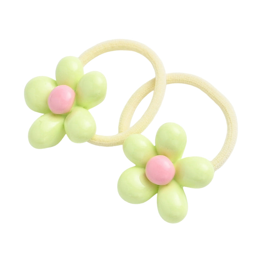 Flower Elastic Hair Tie Set