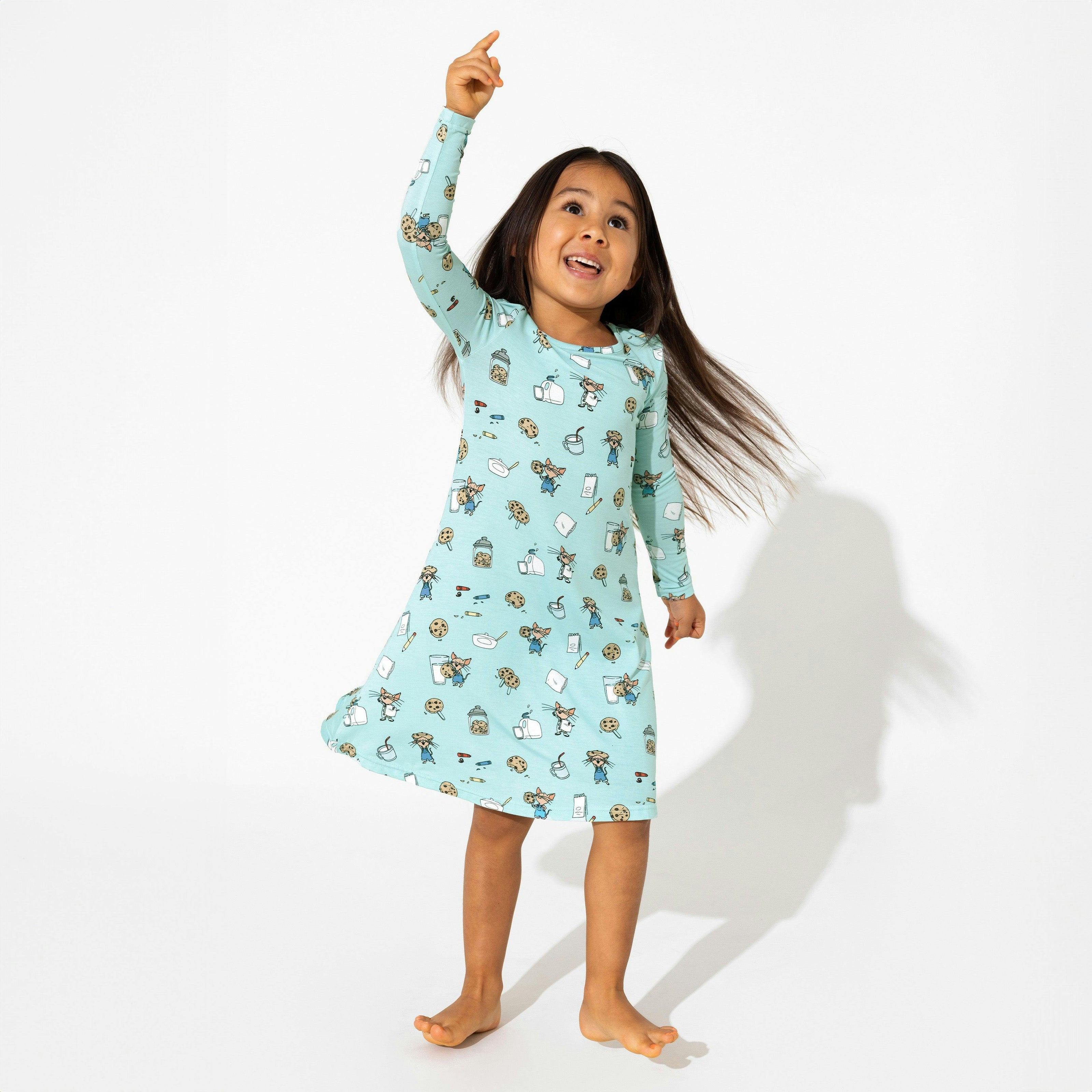 If You Give a a Cookie Bamboo Girls' Long Sleeve Dress