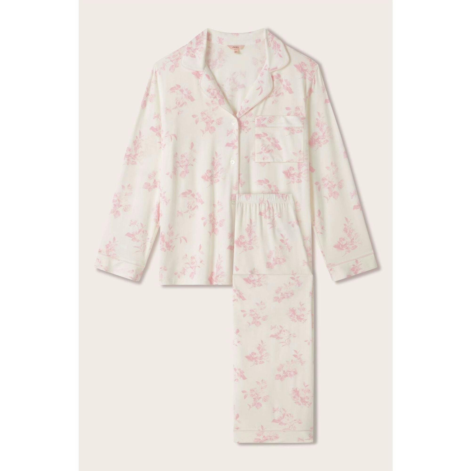 Gisele Printed TENCEL™ Modal Long PJ Set, Pink