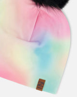 Stretch Jersey Hat With Pompom