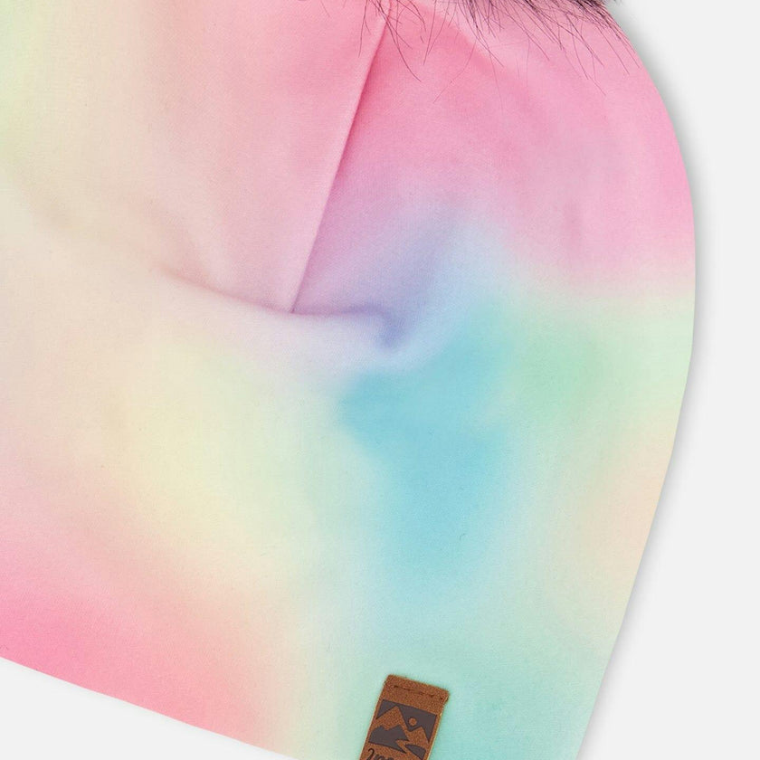 Stretch Jersey Hat With Pompom