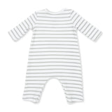 Cows Blue - Long Sleeve Snap Shoulder Romper