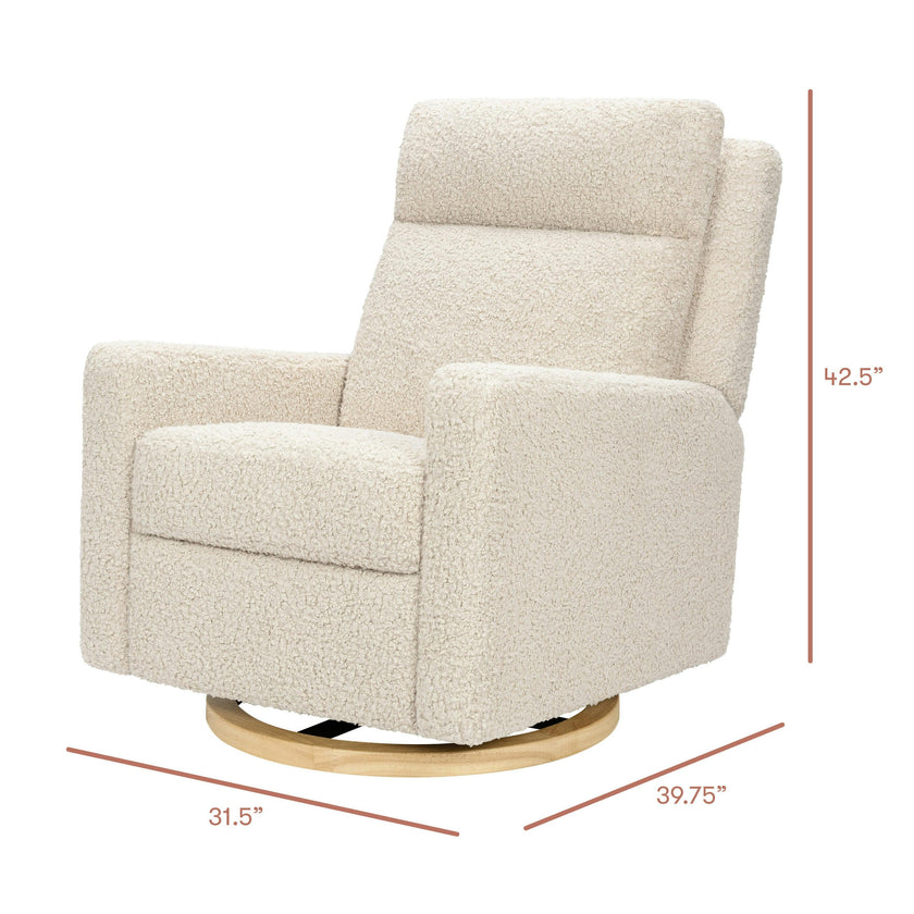 Babyletto Sigi Pro Power Recliner and Swivel Glider with Power Adjustable Headrest and Lumbar Support