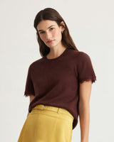 Dailey Cashmere Top with Lace