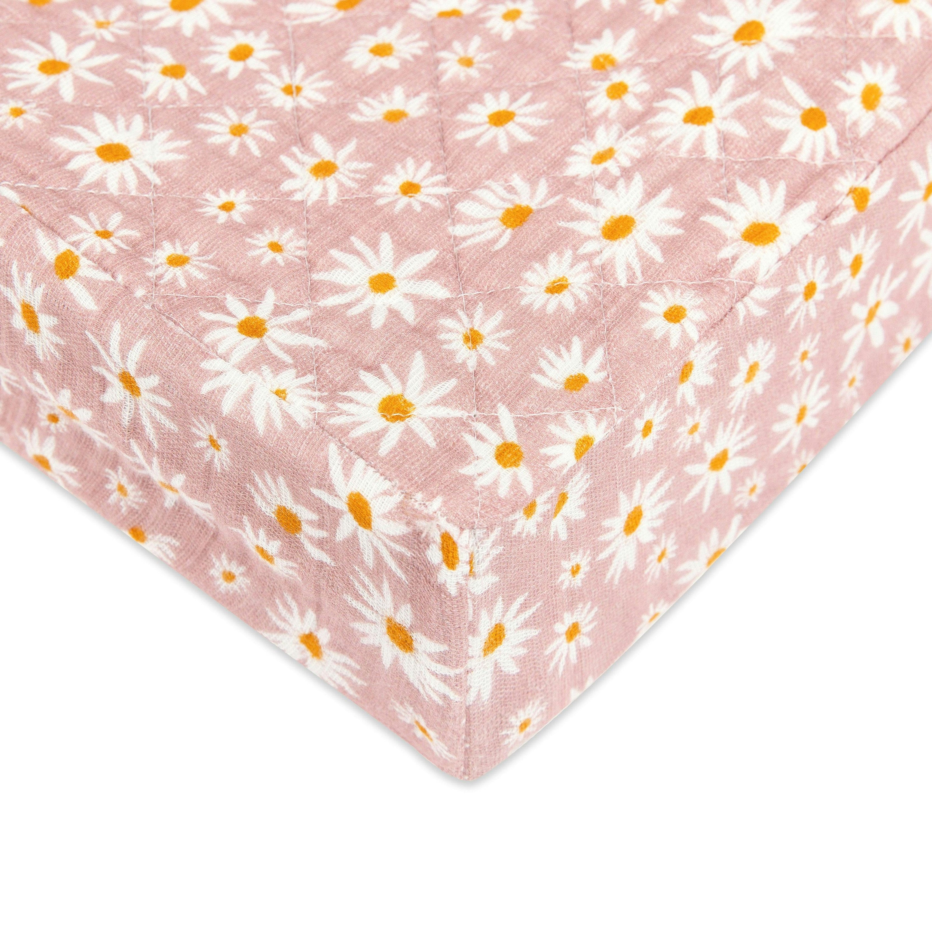 Babyletto Quilted Changing Pad Cover in GOTS Certified Organic Muslin Cotton