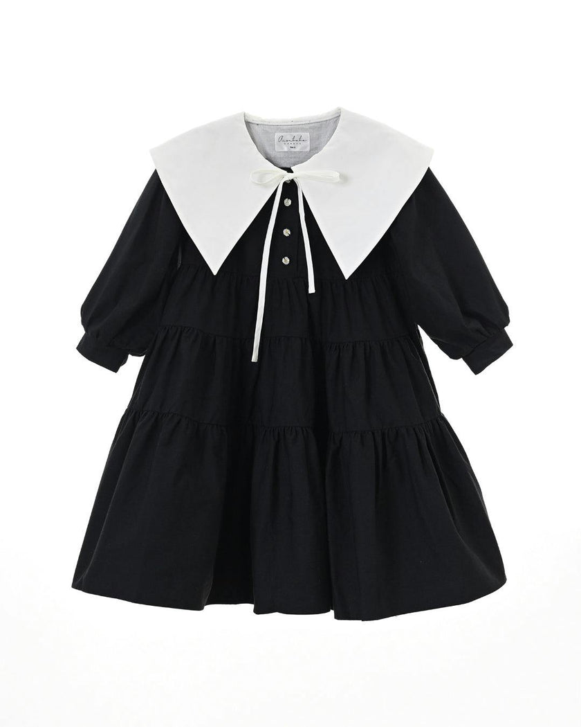 Hermione dress (black/off-white)