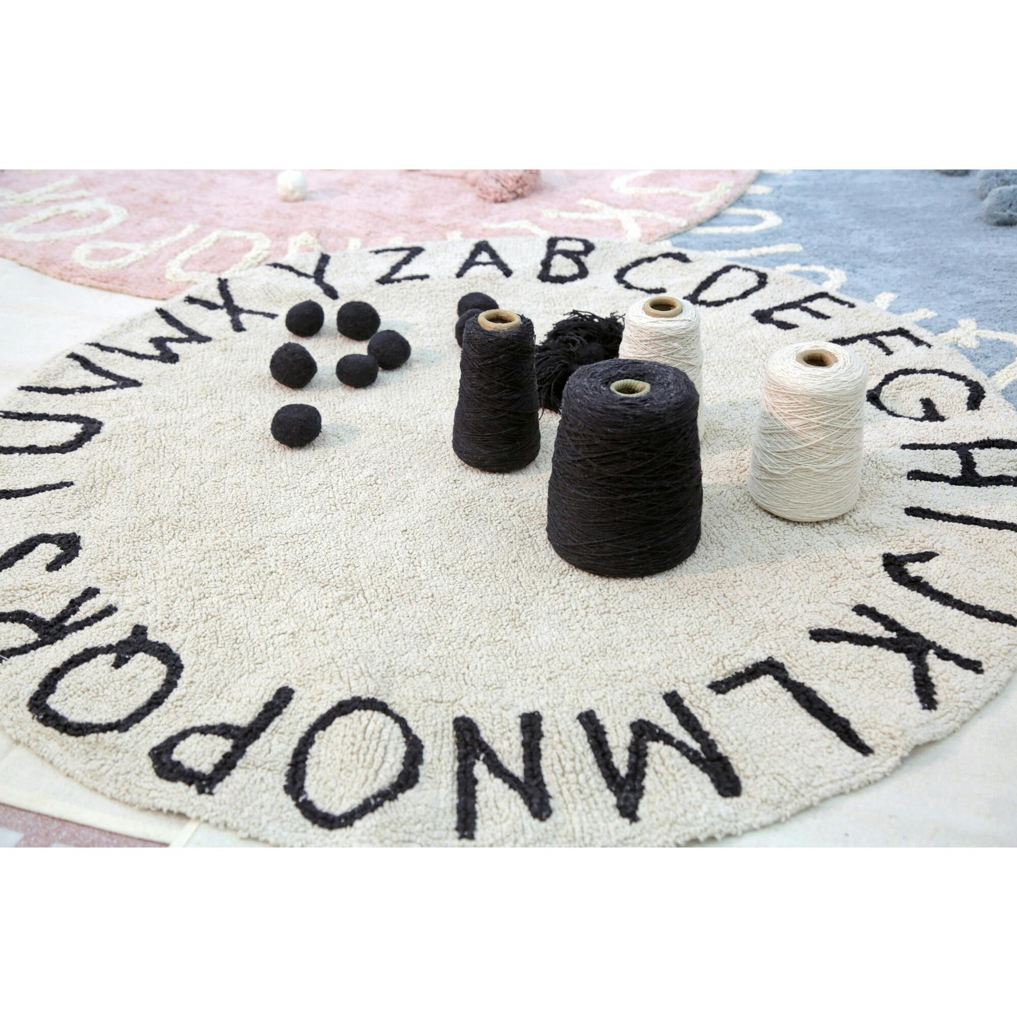 ABC Round Washable Rug