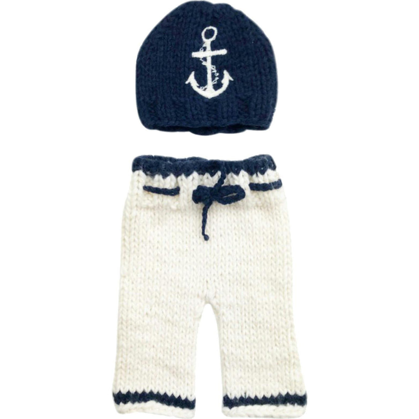 Hudson Anchor Hat and Pant Newborn Set