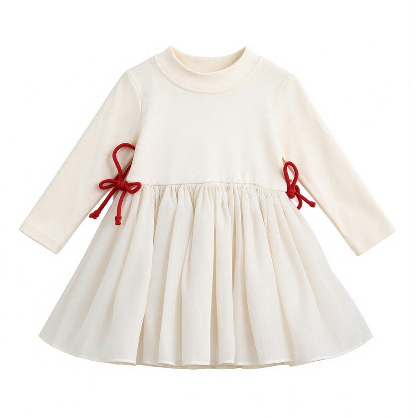 Cream Romy Bow Dress