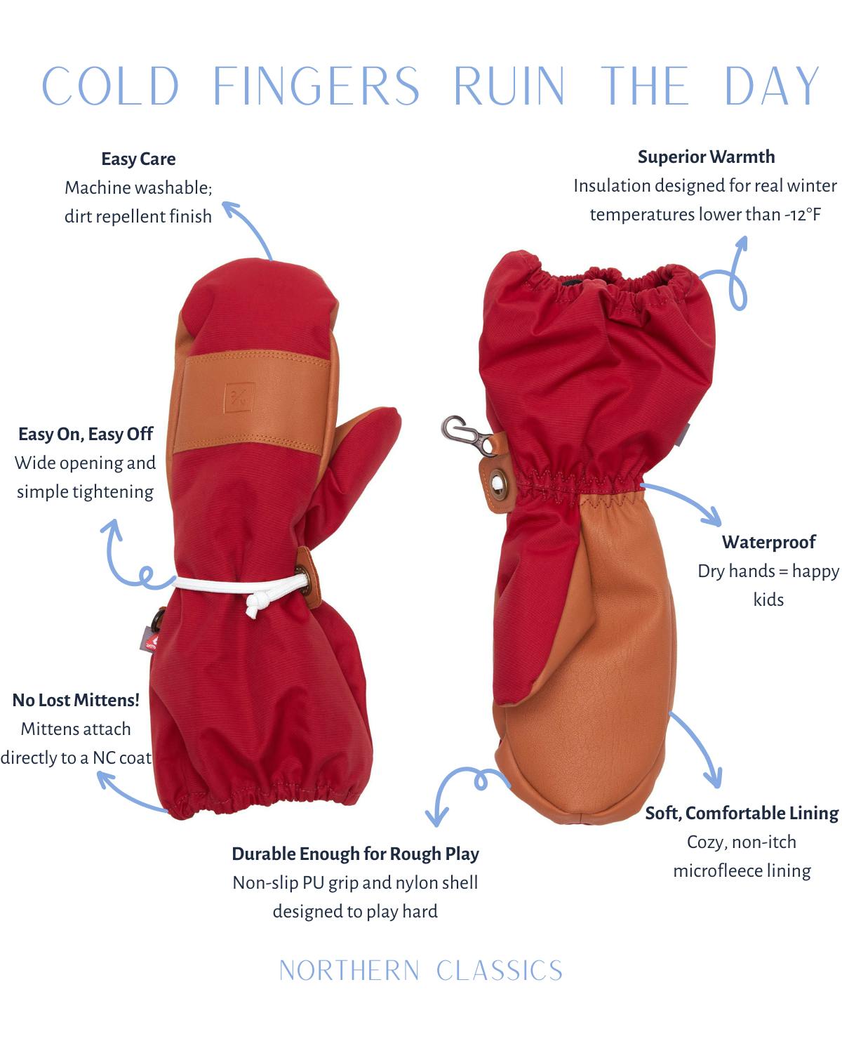 Kids Waterproof Ski Mitten