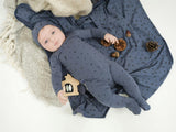 Acorn Print Long Sleeve Footie