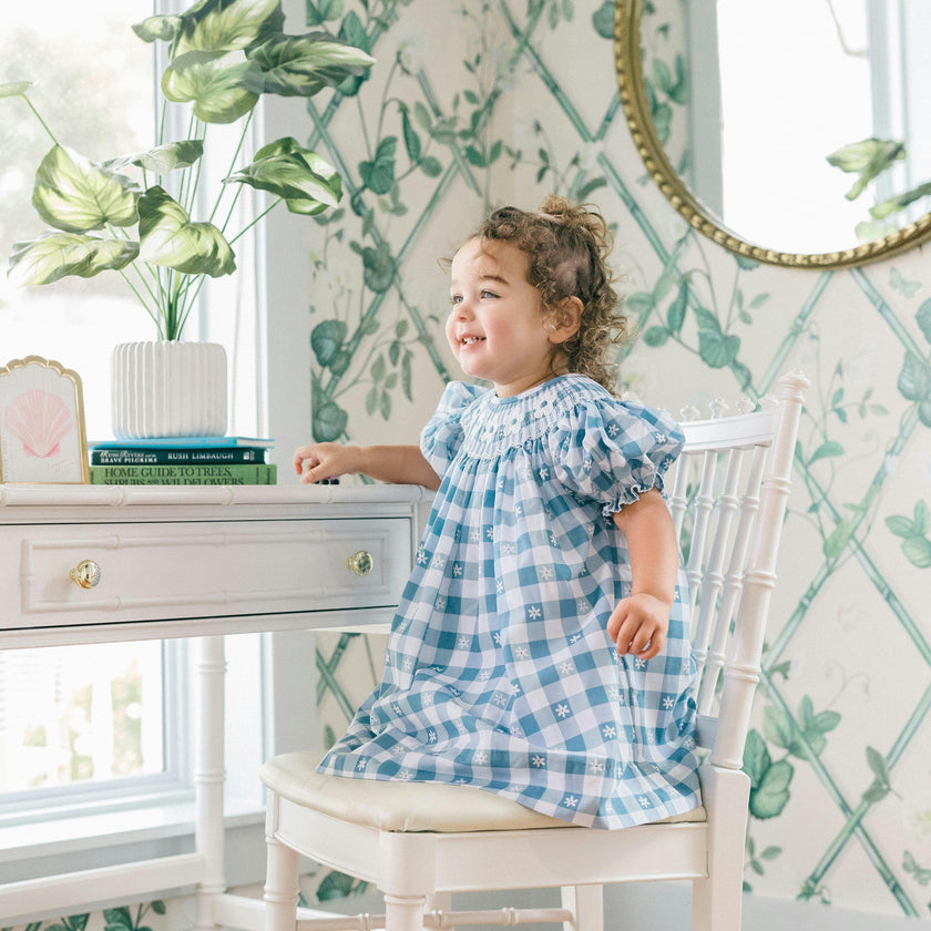 Daisy Gingham Smocked Dress