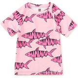 Short Sleeve Rash Guard, Pink