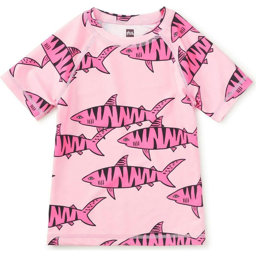 Short Sleeve Rash Guard, Pink