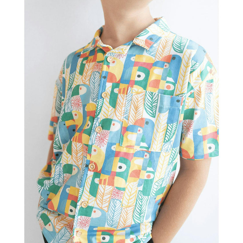 Cory baby's & kids' short sleeves button down collar shirt