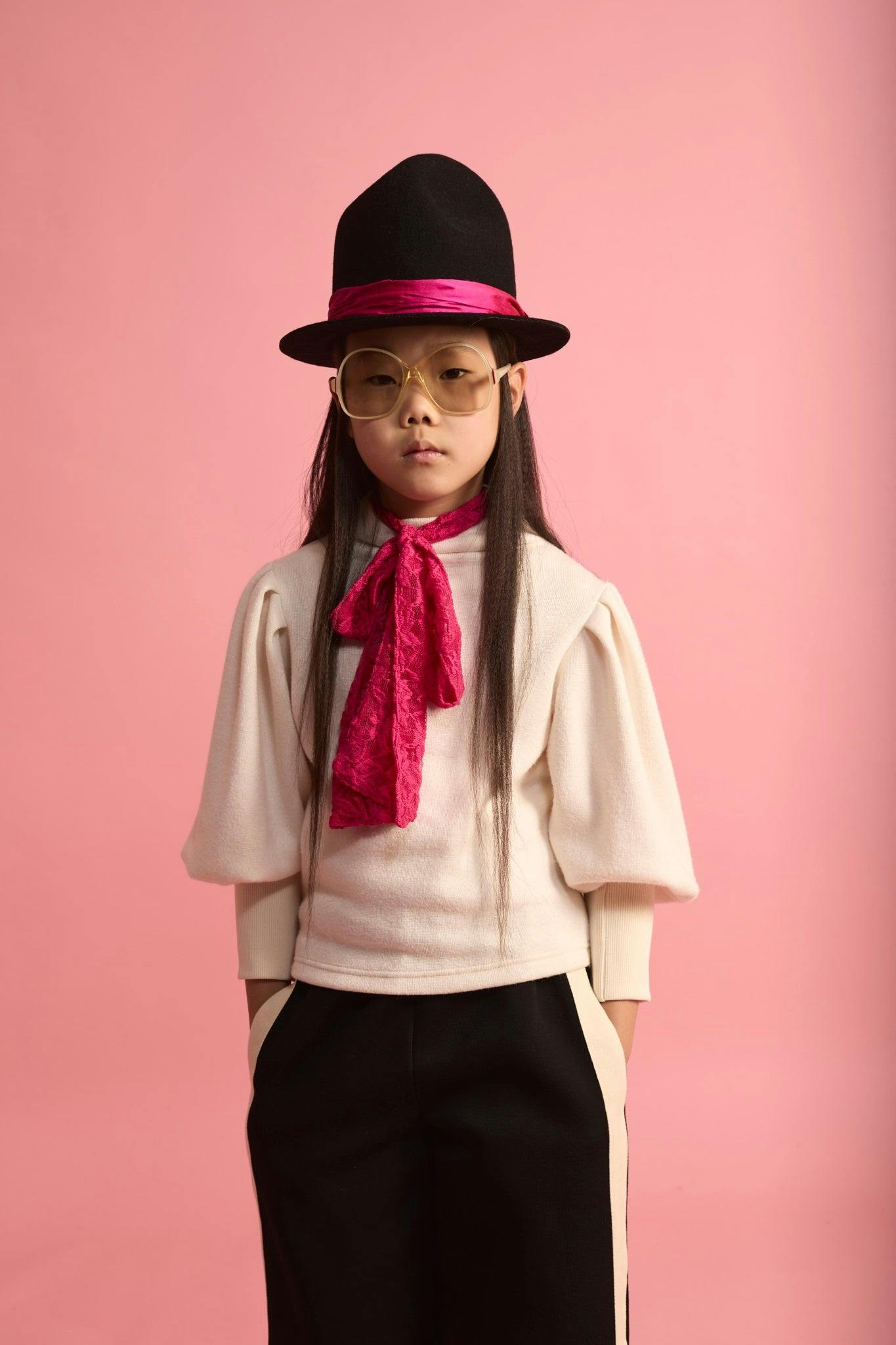 Knit Turtleneck Top Cream