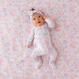 Posh Pumpkins Footie Ruffled Zippered One Piece