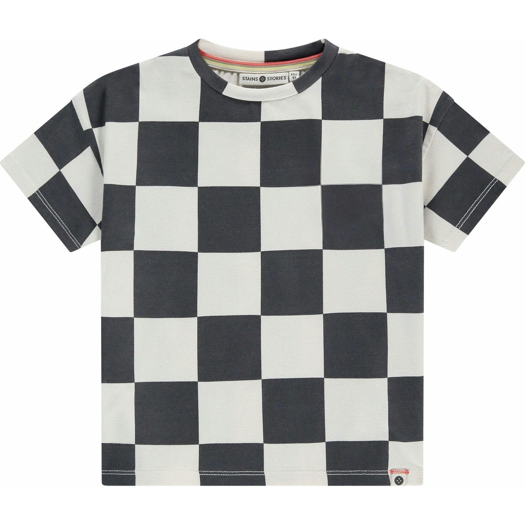 Checkered Short Sleeve T-Shirt