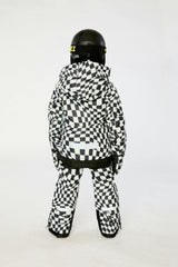 Two Piece Teknik Snowsuit White Checkered Print
