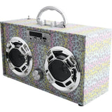 Leopard Glitter Bluetooth Boombox
