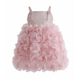 Pink Arabella Glitter Ruffle Dress