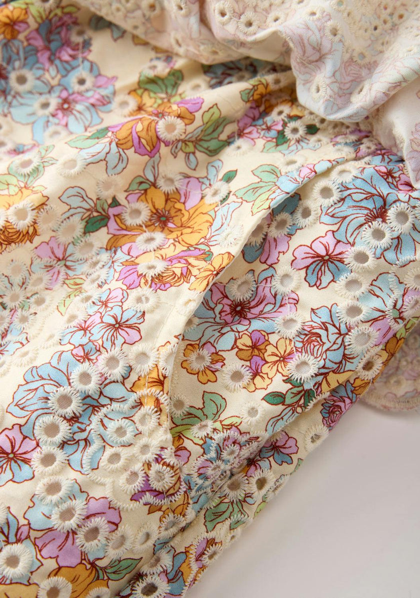 Posie Cotton Embroidered Romper