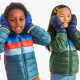 Kids stripe lightweight puffer jacket