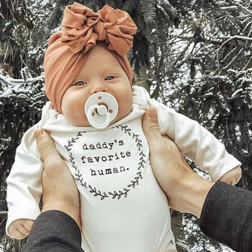 Daddy's Favorite Human Organic Bodysuit Long Sleeve