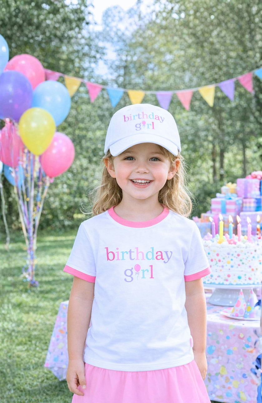 Birthday Girl Bow Baseball Hat