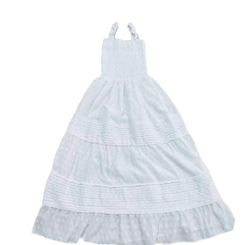 Pink Long Ruffle Dress