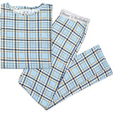 Holiday Plaid Blue Men's Pajama Set