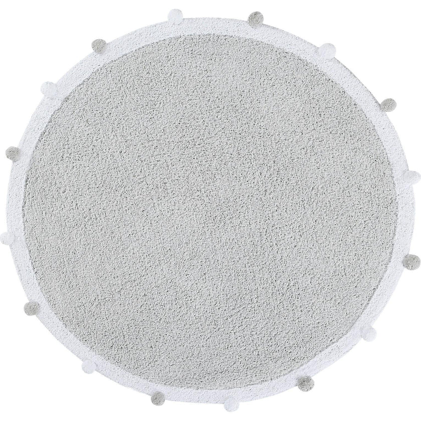 Bubbly Round Rug With Pom Poms