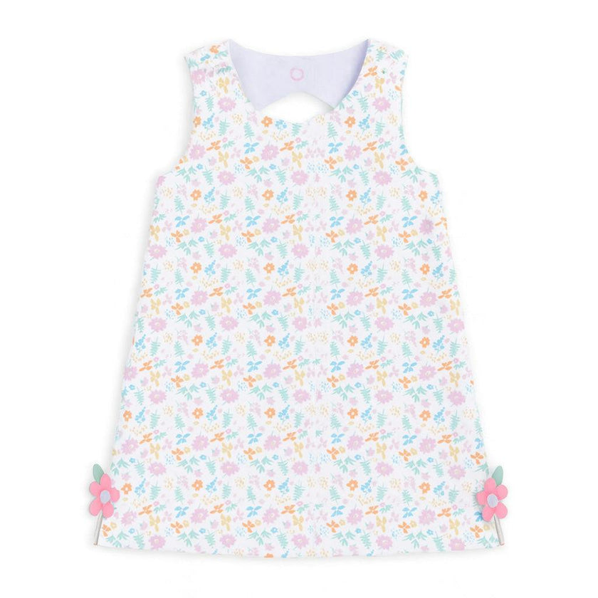 Printed Pique Dress With Flowers