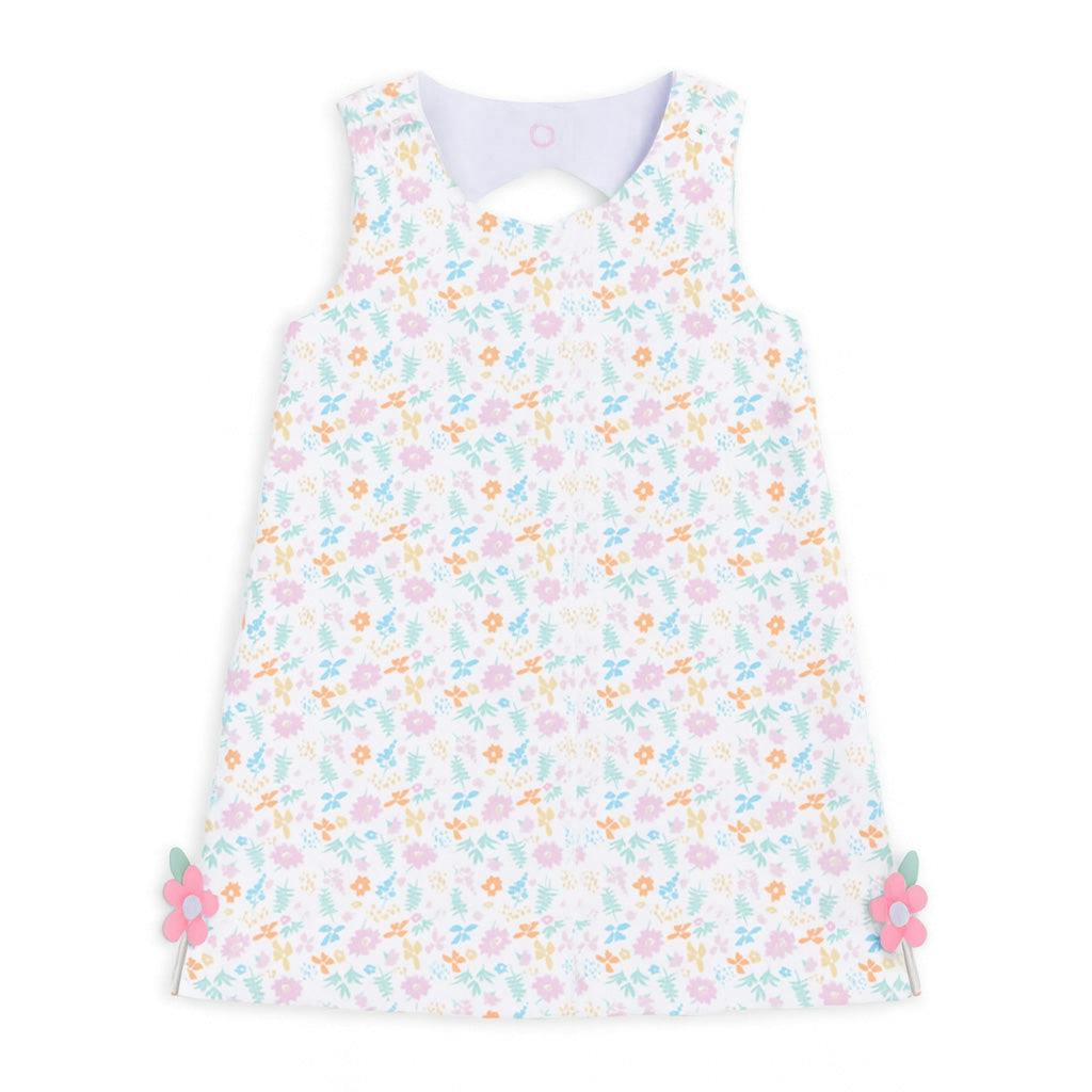 Printed Pique Dress With Flowers