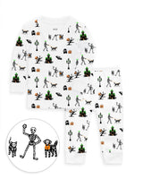 The Organic Long Sleeve Pajama Set [Spooky Skeletons]