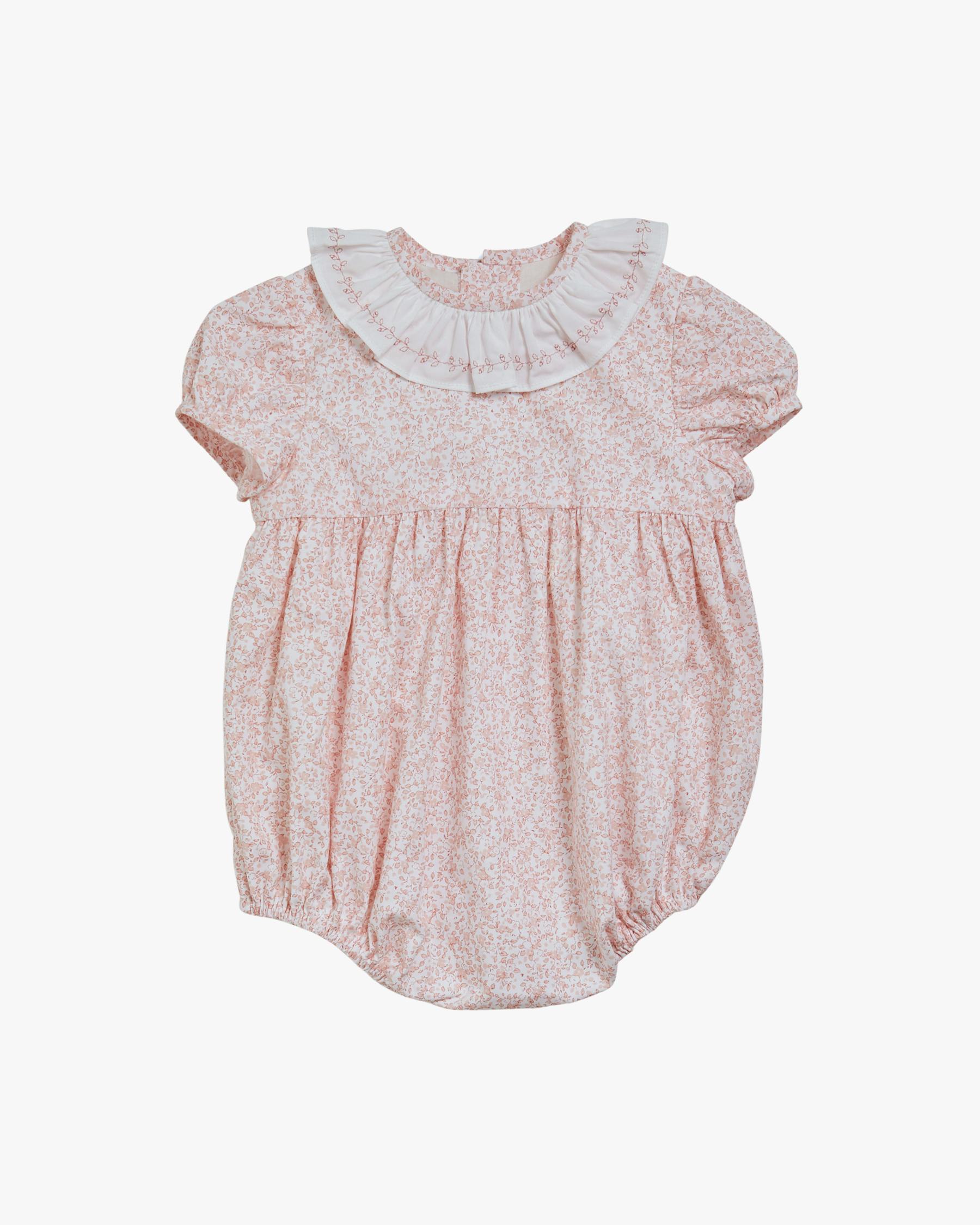 Bubble Romper Pink Minifloral