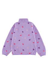 Embroidered Pull Over Polar Fleece, Purple Heart