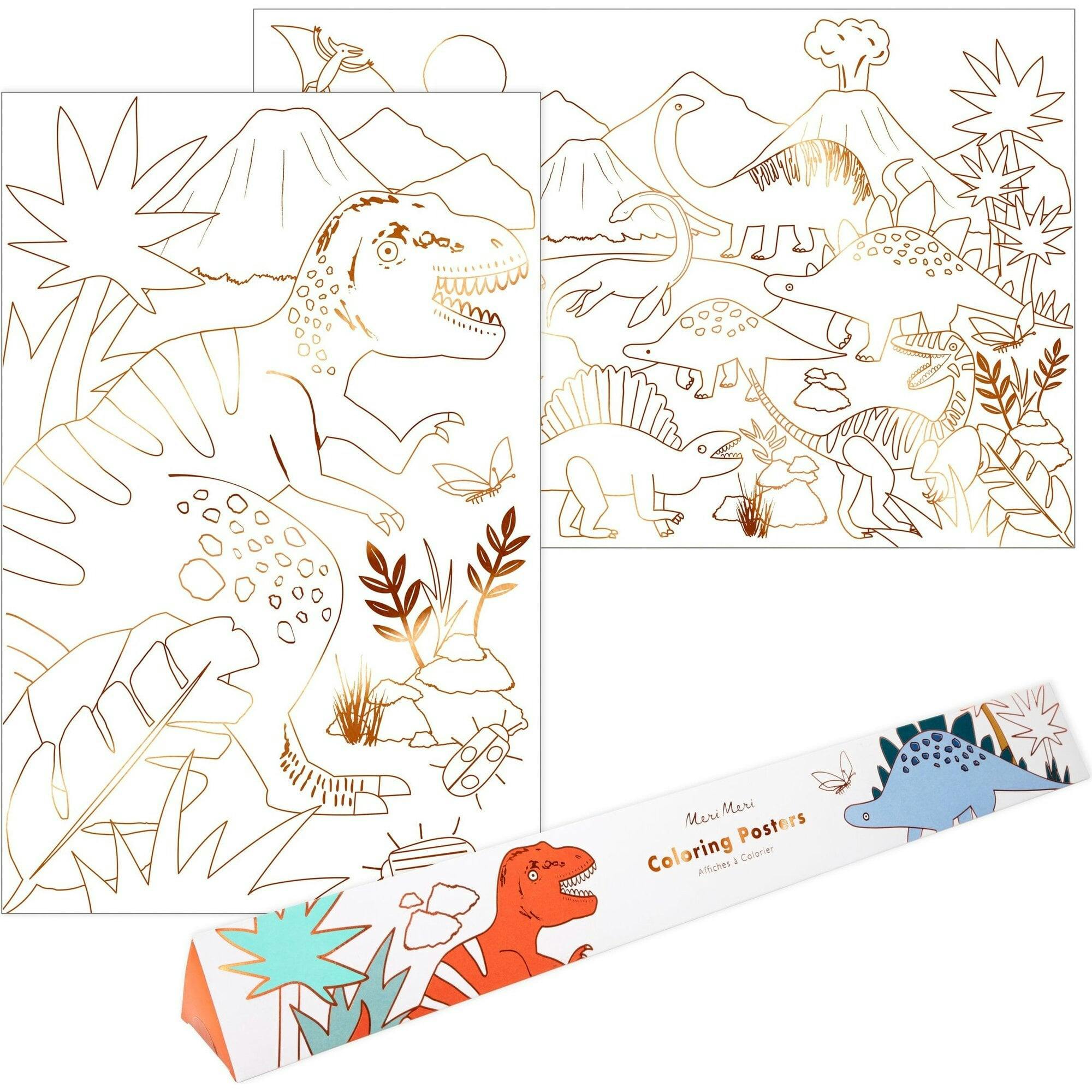 Dinosaur Kingdom Coloring Posters