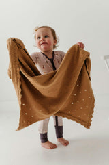 Knit Blanket in Camel