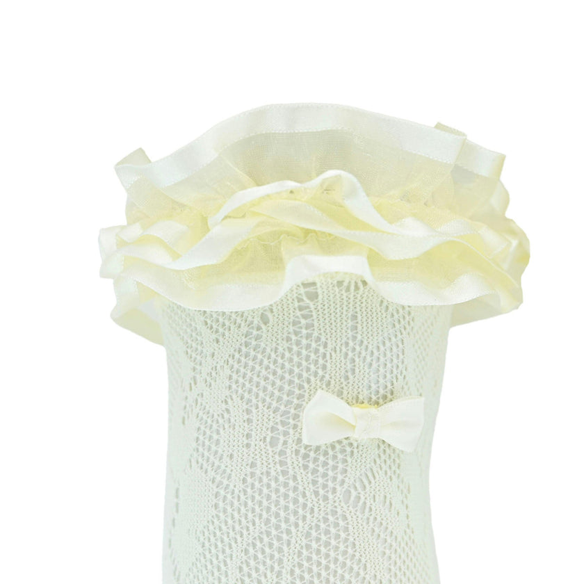 Layered Ruffle Bow Socks