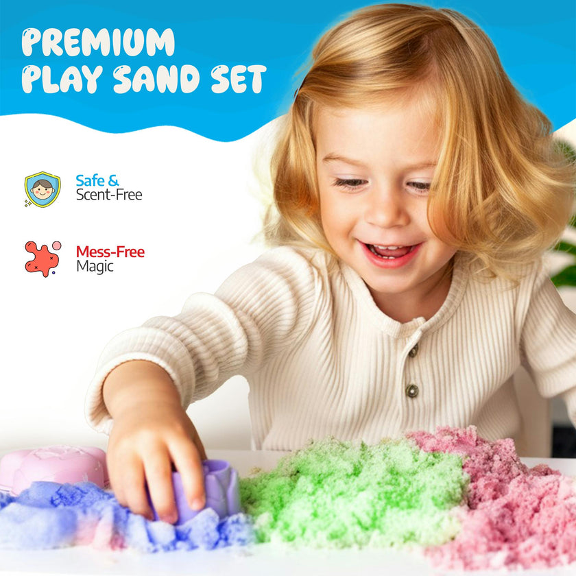 Play Sand Craft Kit Set for Boys & Girls 36p Sensory Bin No Mess Kids Toy