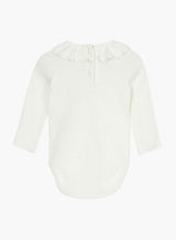 Baby Long Sleeved Grace Willow Bodysuit in Winter White