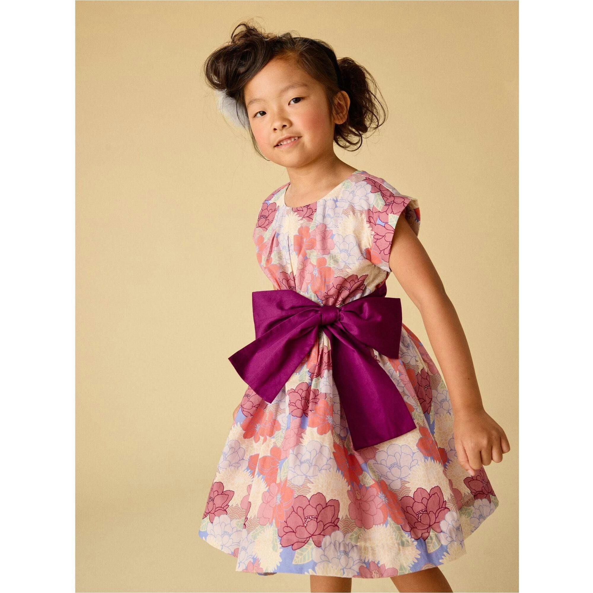 Organdy Sash Dress, Gold