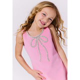 Pink Velvet Bow Princess Dress