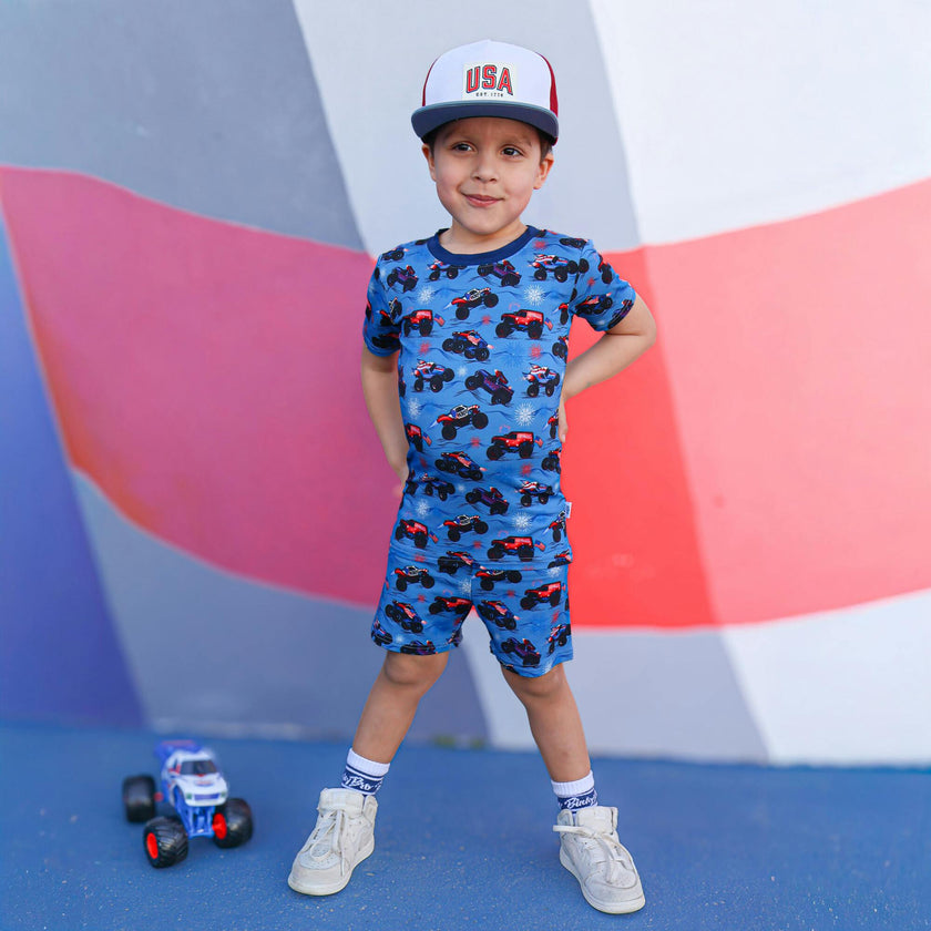 Red, White, and Boom 2 Piece Shorts Set