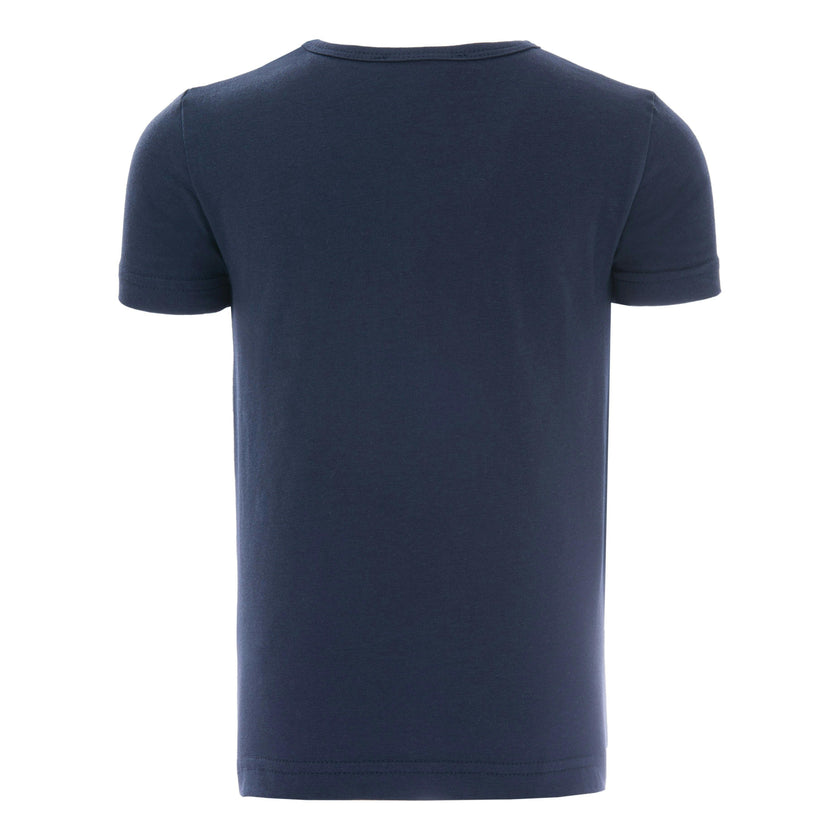 Blue Solid Cotton T-Shirt