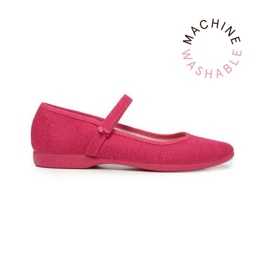 Classic Textured Canvas Mary Janes