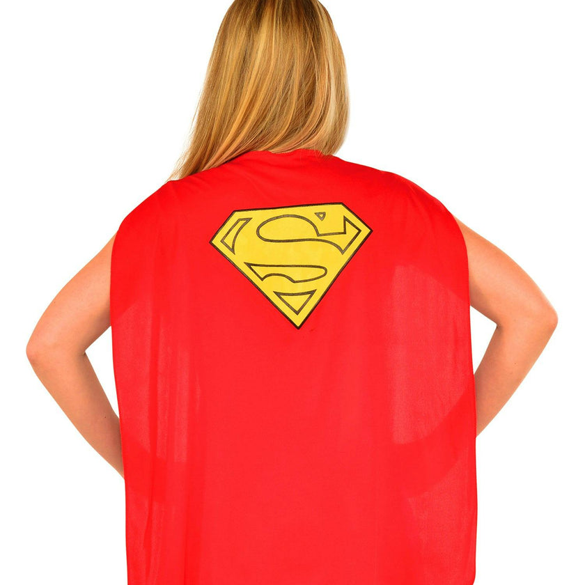 DC Comics Womens Supergirl T-Shirt w/ Cape Adult Costume